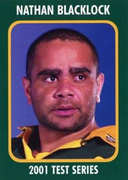 2003 XXXX Kangaroos 2001 Test Series #19 Nathan Blacklock Front